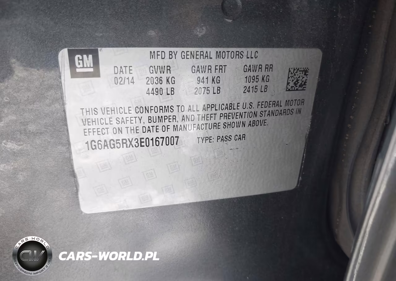2014 Cadillac Ats Standard VIN:1G6AG5RX3E0167007 - 9