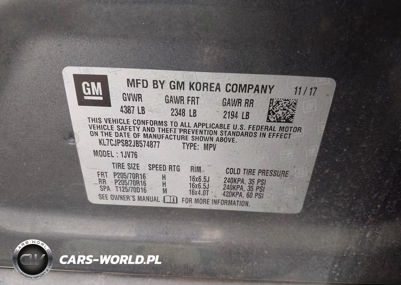 2018 Chevrolet Trax Lt VIN:KL7CJPSB2JB574877 - 9