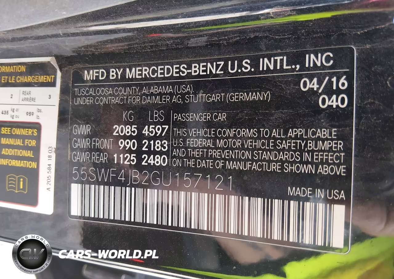 2016 Mercedes-Benz C 300 VIN:55SWF4JB2GU157121 - 9