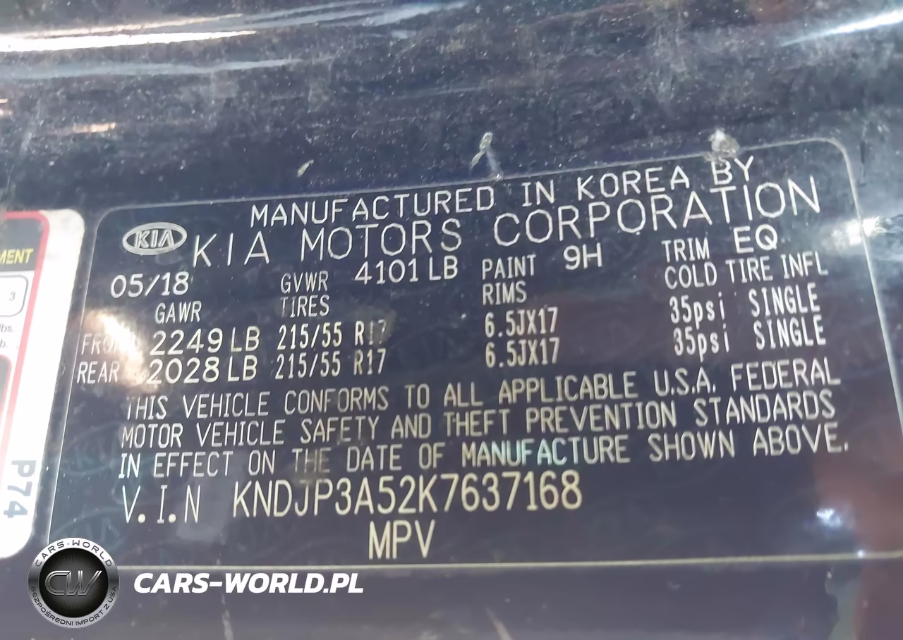 2019 Kia Soul + VIN:KNDJP3A52K7637168 - 9