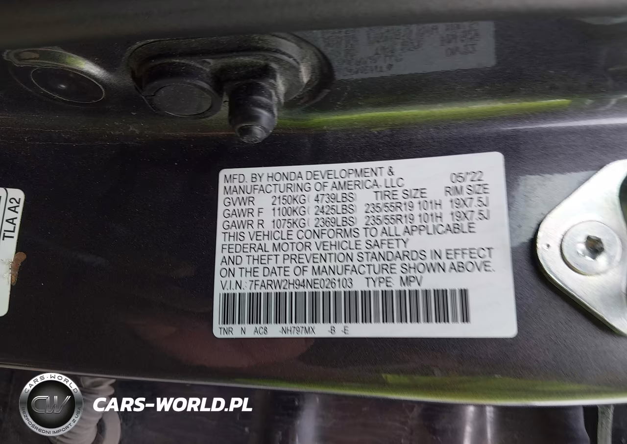 2022 Honda Cr-V Awd Touring VIN:7FARW2H94NE026103 - 9