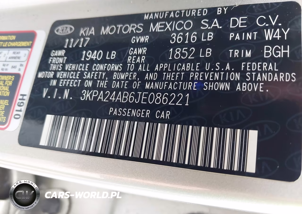 2018 Kia Rio S VIN:3KPA24AB6JE086221 - 9