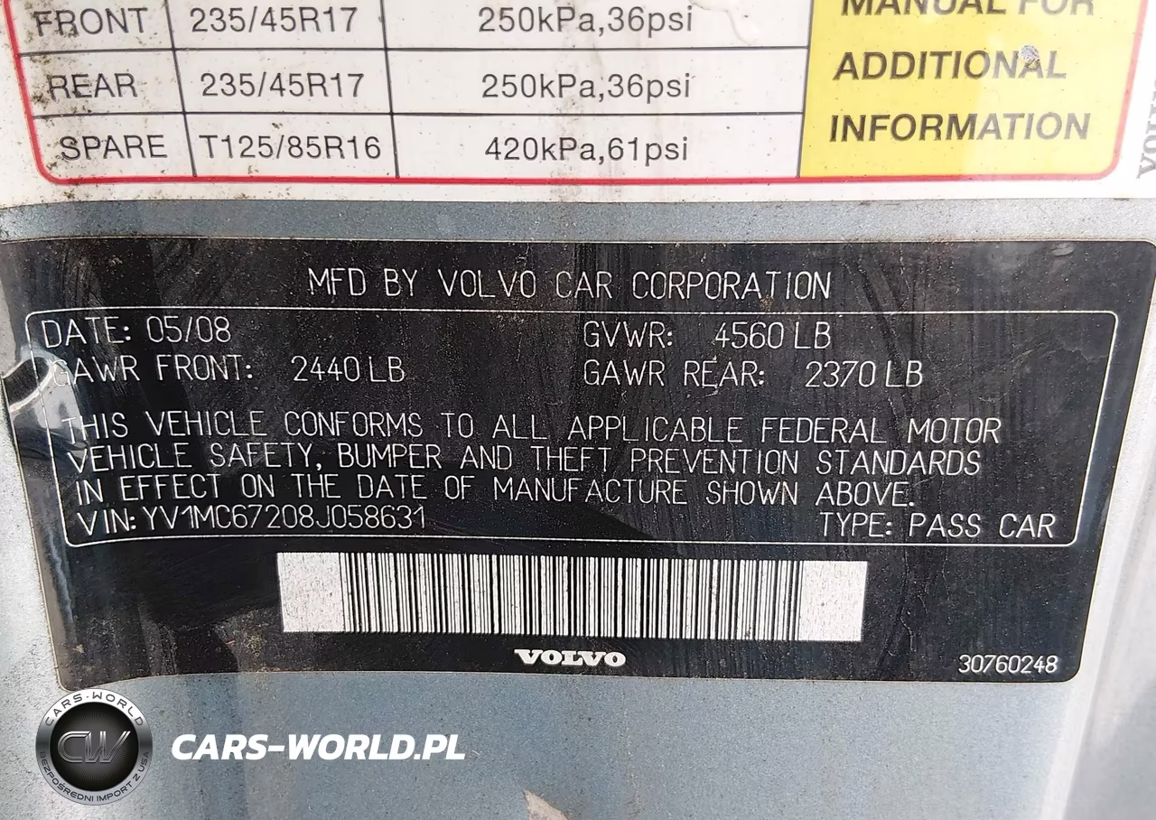 2008 Volvo C70 T5 VIN:YV1MC67208J058631 - 9
