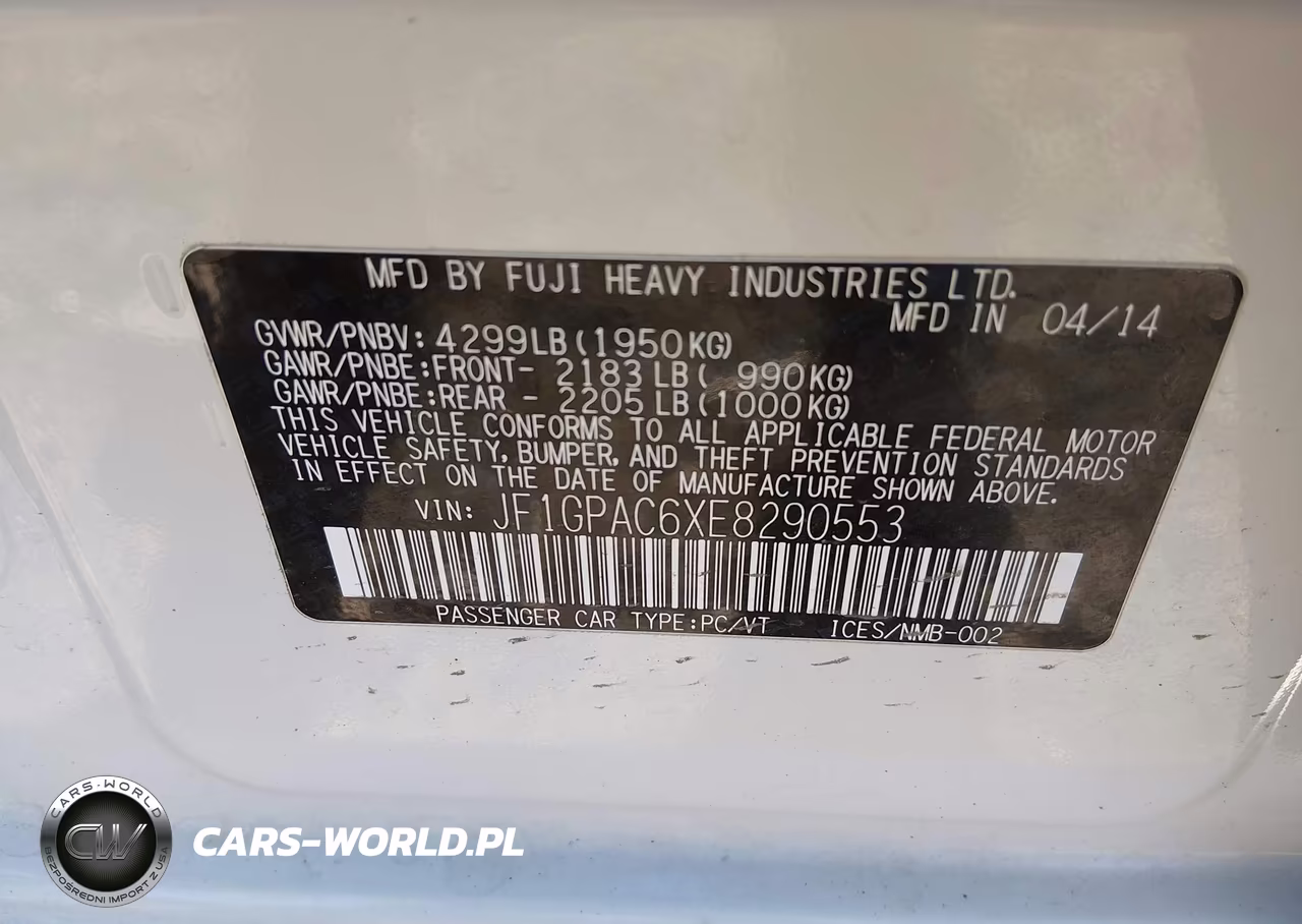 2014 Subaru Impreza 2.0I Premium VIN:JF1GPAC6XE8290553 - 9