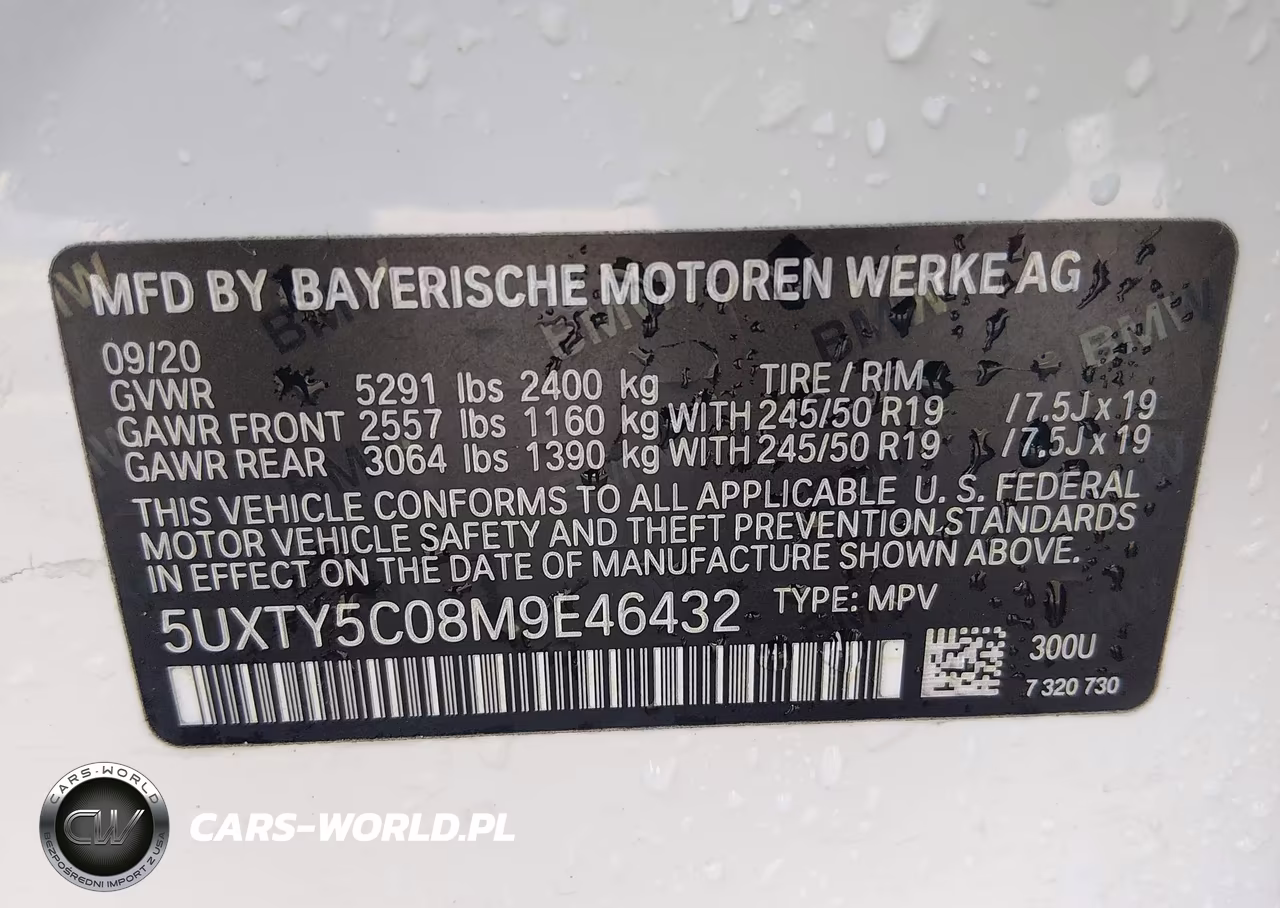 2021 BMW X3 xDrive30I VIN:5UXTY5C08M9E46432 - 9