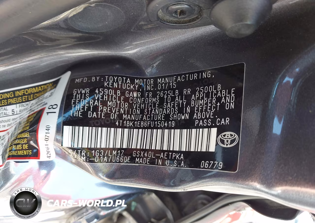 2015 Toyota Avalon Limited VIN:4T1BK1EB6FU150419 - 9