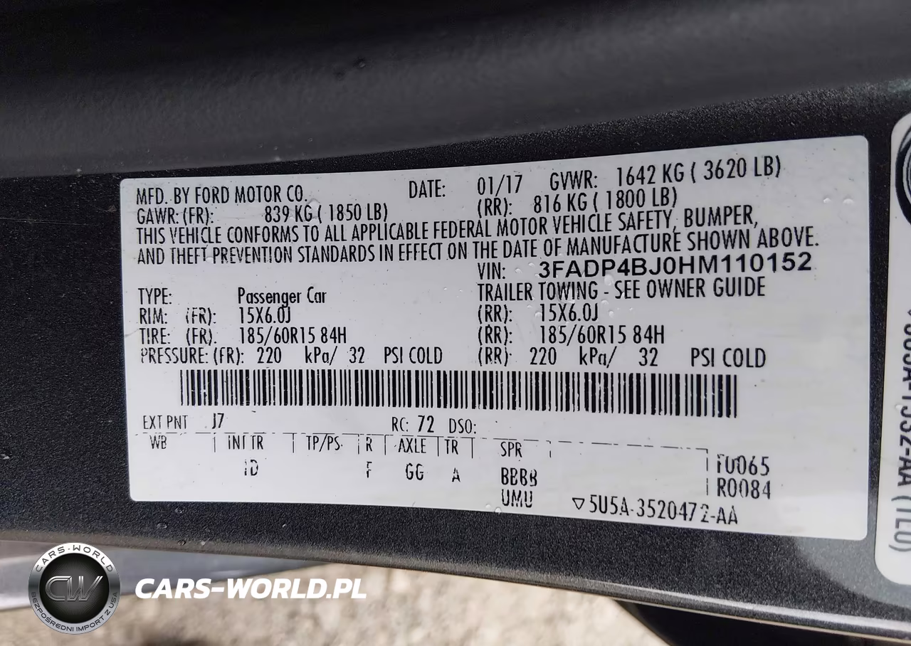2017 Ford Fiesta Se VIN:3FADP4BJ0HM110152 - 9