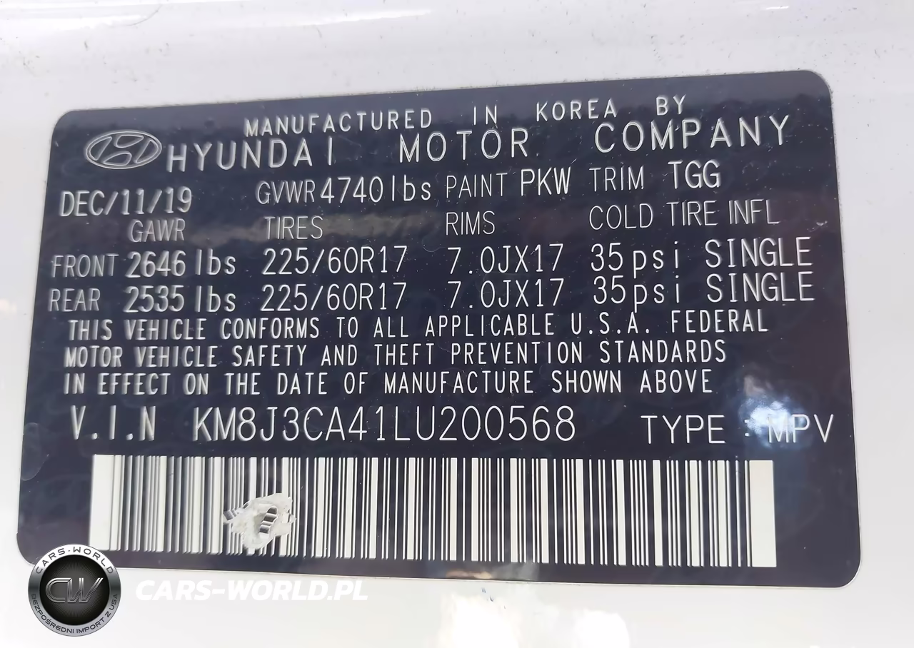 2020 Hyundai Tucson Value VIN:KM8J3CA41LU200568 - 9