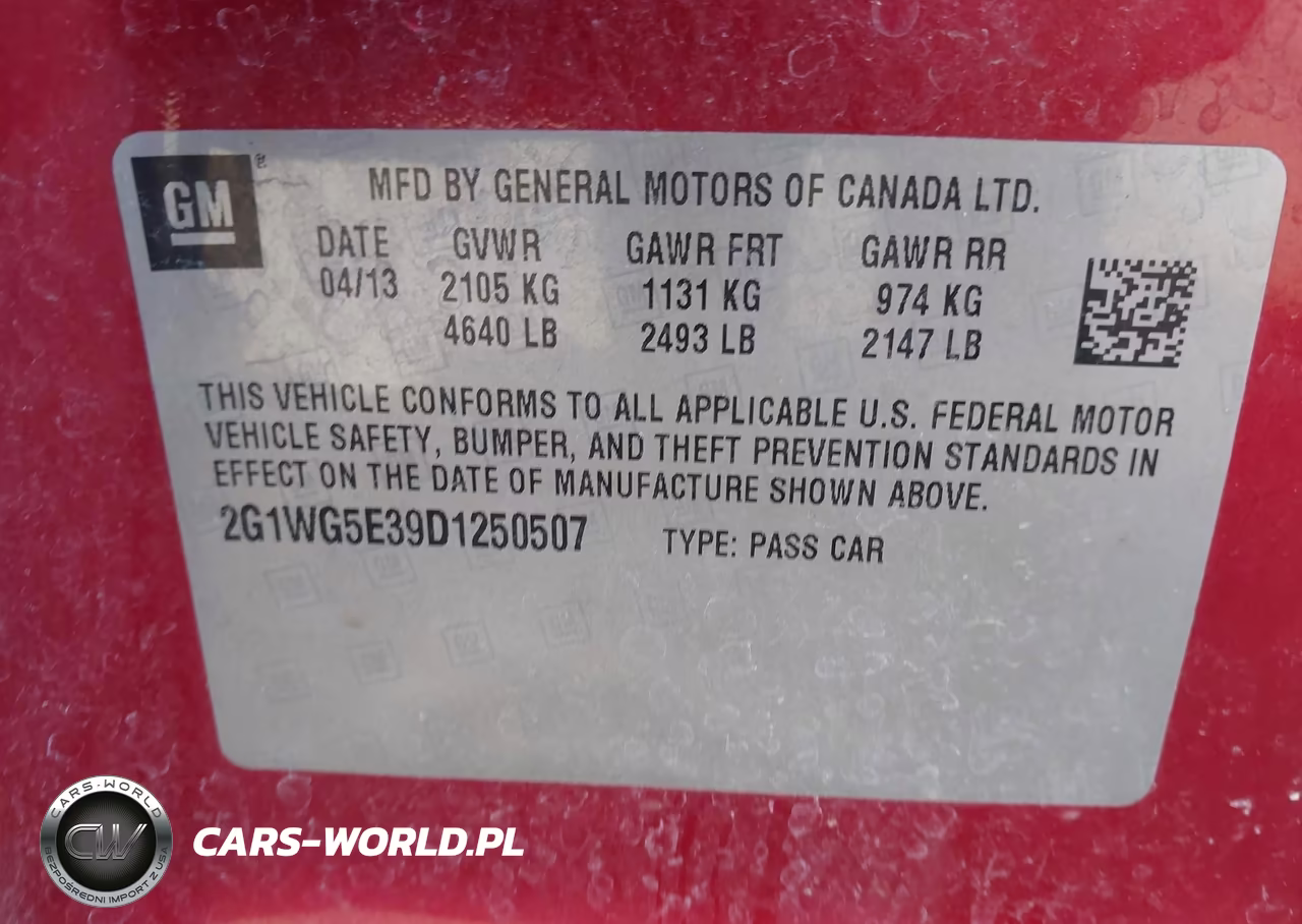 2013 Chevrolet Impala Lt VIN:2G1WG5E39D1250507 - 9