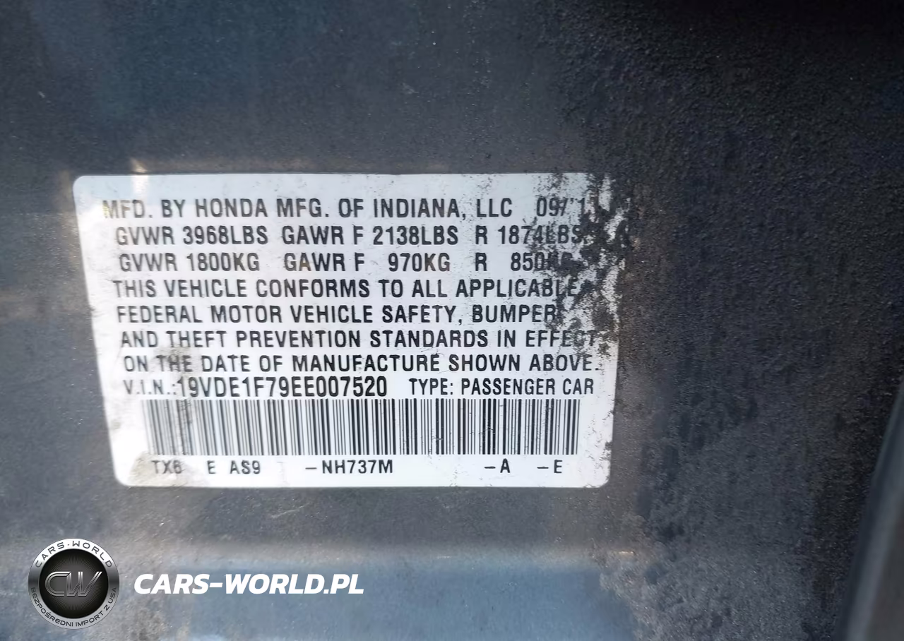 2014 Acura Ilx 2.0L VIN:19VDE1F79EE007520 - 9