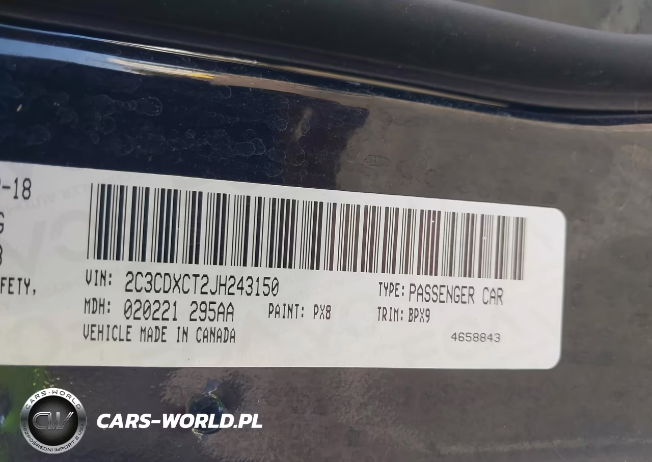 2018 Dodge Charger R-T Rwd VIN:2C3CDXCT2JH243150 - 9