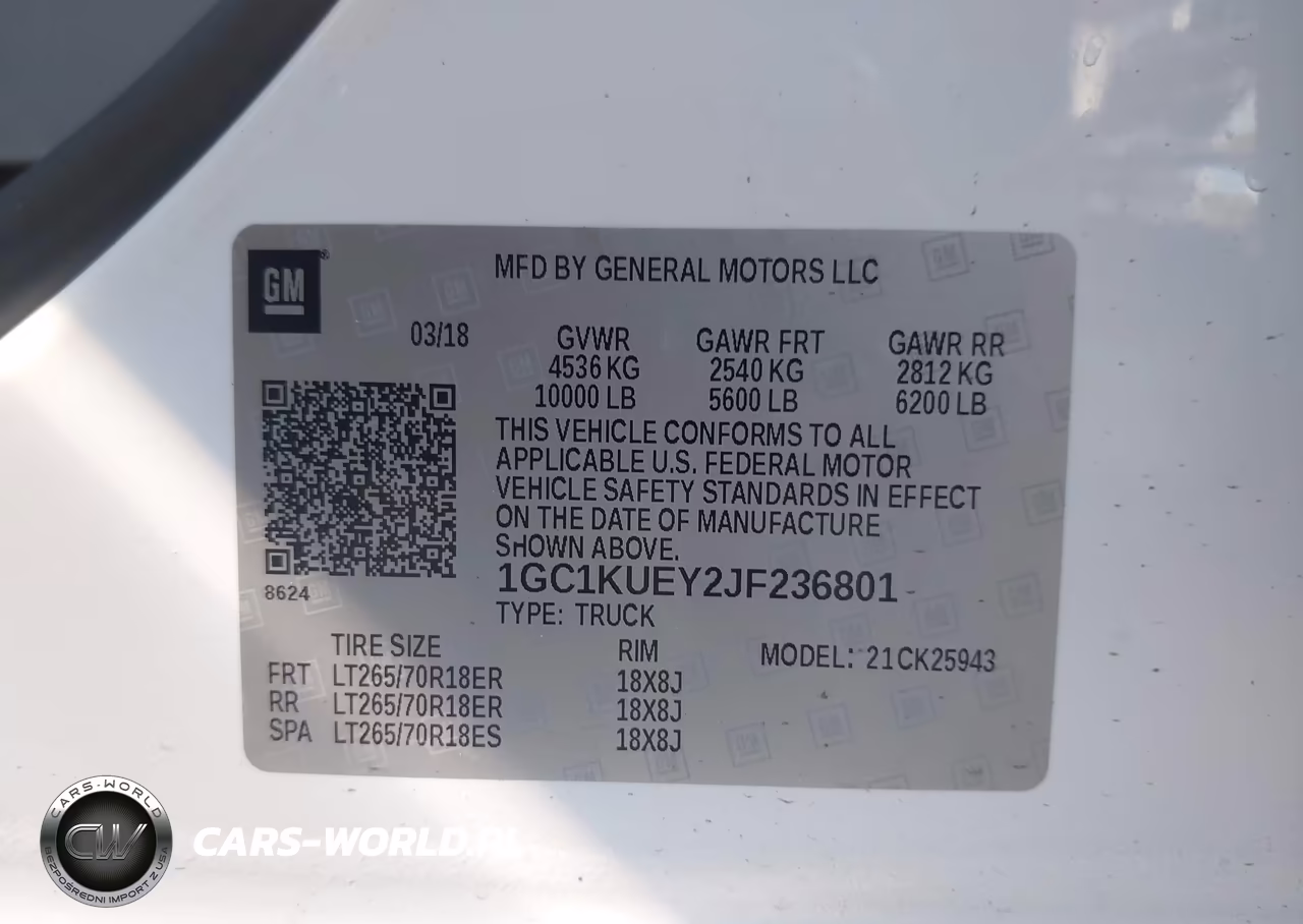 2018 Chevrolet Silverado 2500Hd Wt VIN:1GC1KUEY2JF236801 - 9