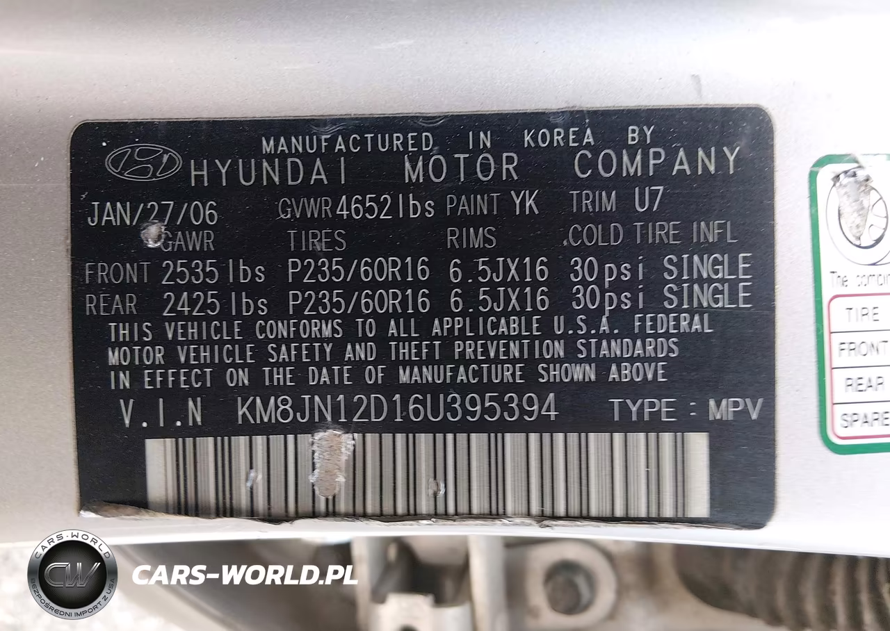 2006 Hyundai Tucson Gls-Limited VIN:KM8JN12D16U395394 - 9