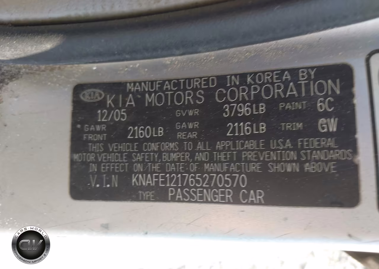 2006 Kia Spectra Ex-Lx-Sx VIN:KNAFE121765270570 - 9