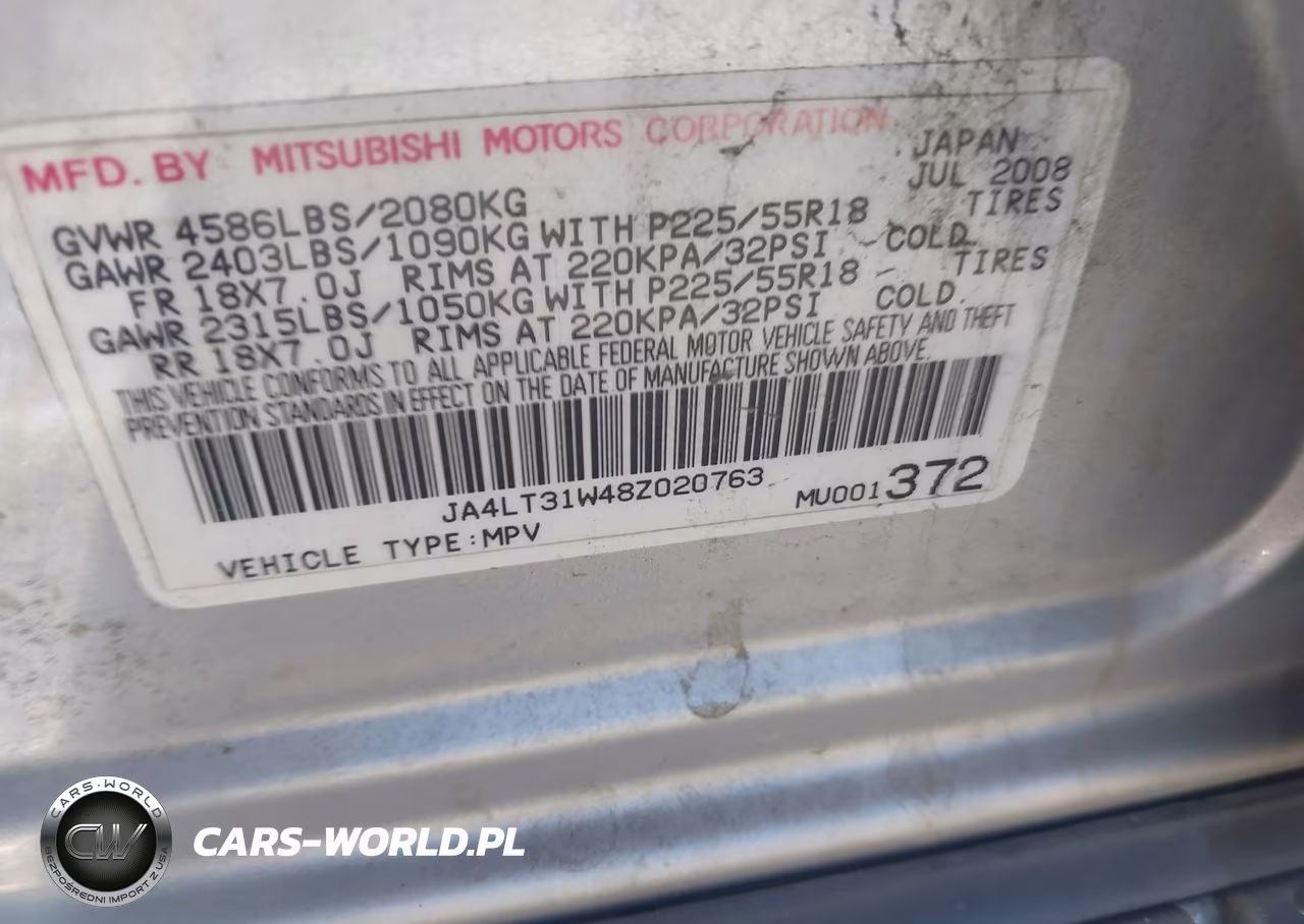 2008 Mitsubishi Outlander Se VIN:JA4LT31W48Z020763 - 9