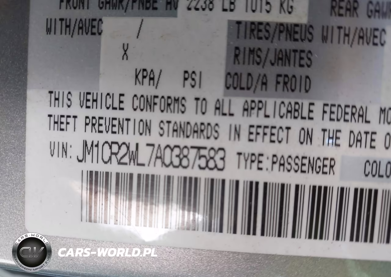 2010 Mazda Mazda5 Sport VIN:JM1CR2WL7A0387583 - 9