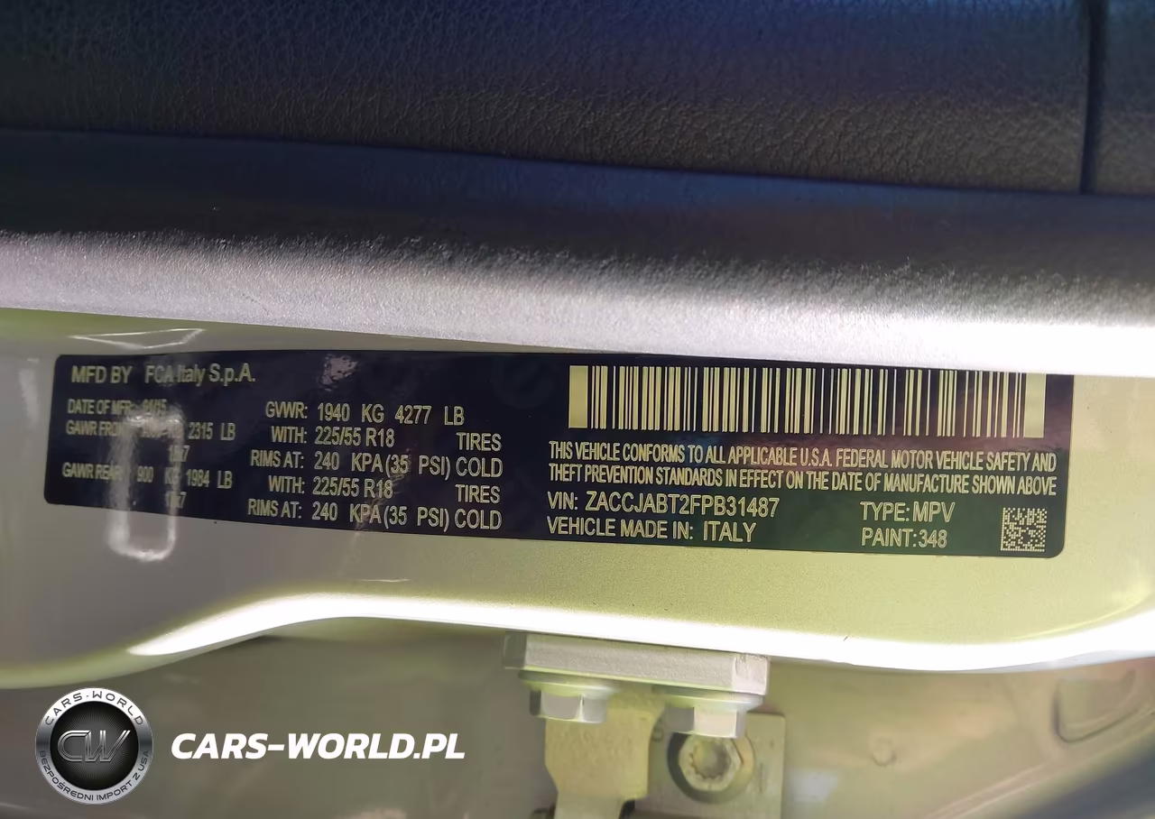 2015 Jeep Renegade Latitude VIN:ZACCJABT2FPB31487 - 9