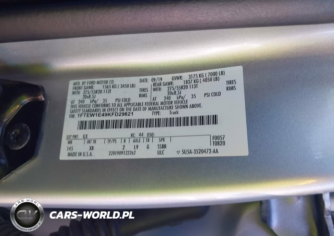 2019 Ford F-150 Xlt VIN:1FTEW1E49KFD29821 - 9