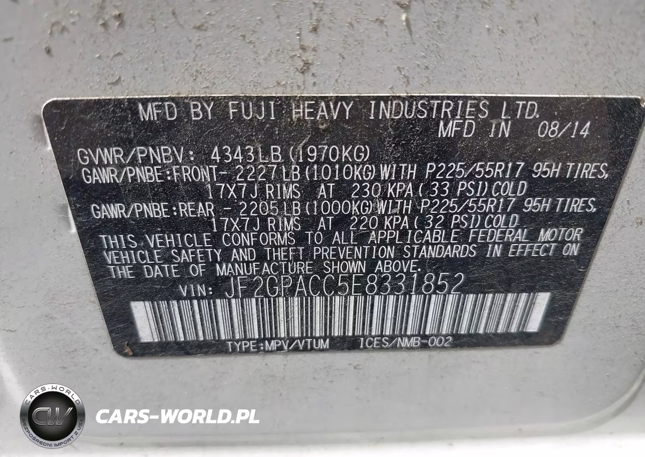 2014 Subaru Xv Crosstrek 2.0I Premium VIN:JF2GPACC5E8331852 - 9