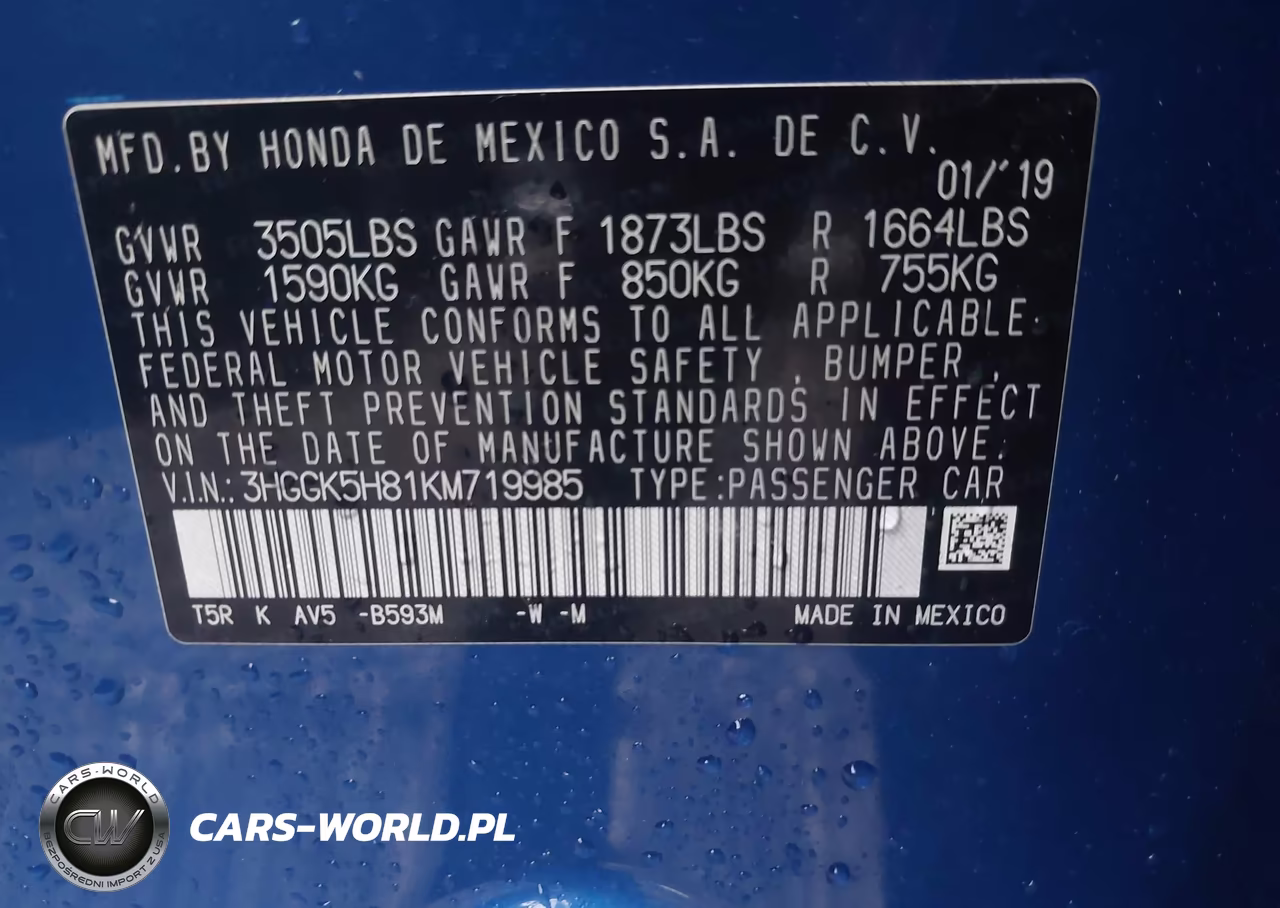 2019 Honda Fit Ex VIN:3HGGK5H81KM719985 - 9