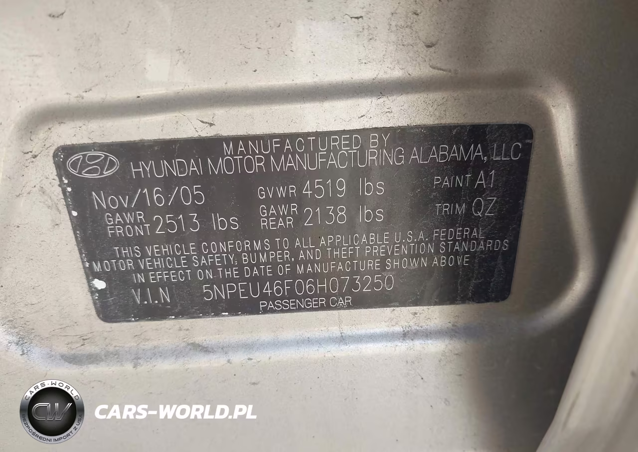 2006 Hyundai Sonata Gls V6-Lx V6 VIN:5NPEU46F06H073250 - 9