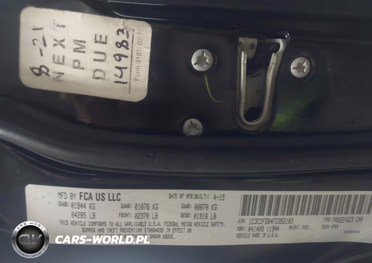 2015 Dodge Dart Sxt VIN:1C3CDFBB4FD352183 - 9