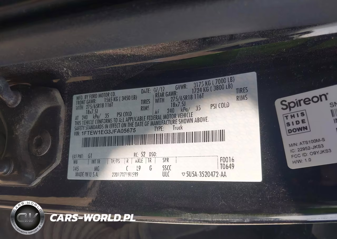 2018 Ford F-150 Xlt VIN:1FTEW1EG3JFA05675 - 9