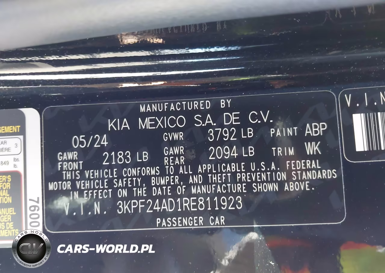 2024 Kia Forte Lx VIN:3KPF24AD1RE811923 - 9