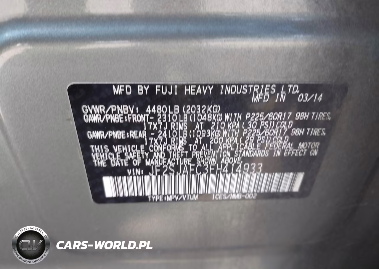 2015 Subaru Forester 2.5I Premium VIN:JF2SJAFC3FH414933 - 9