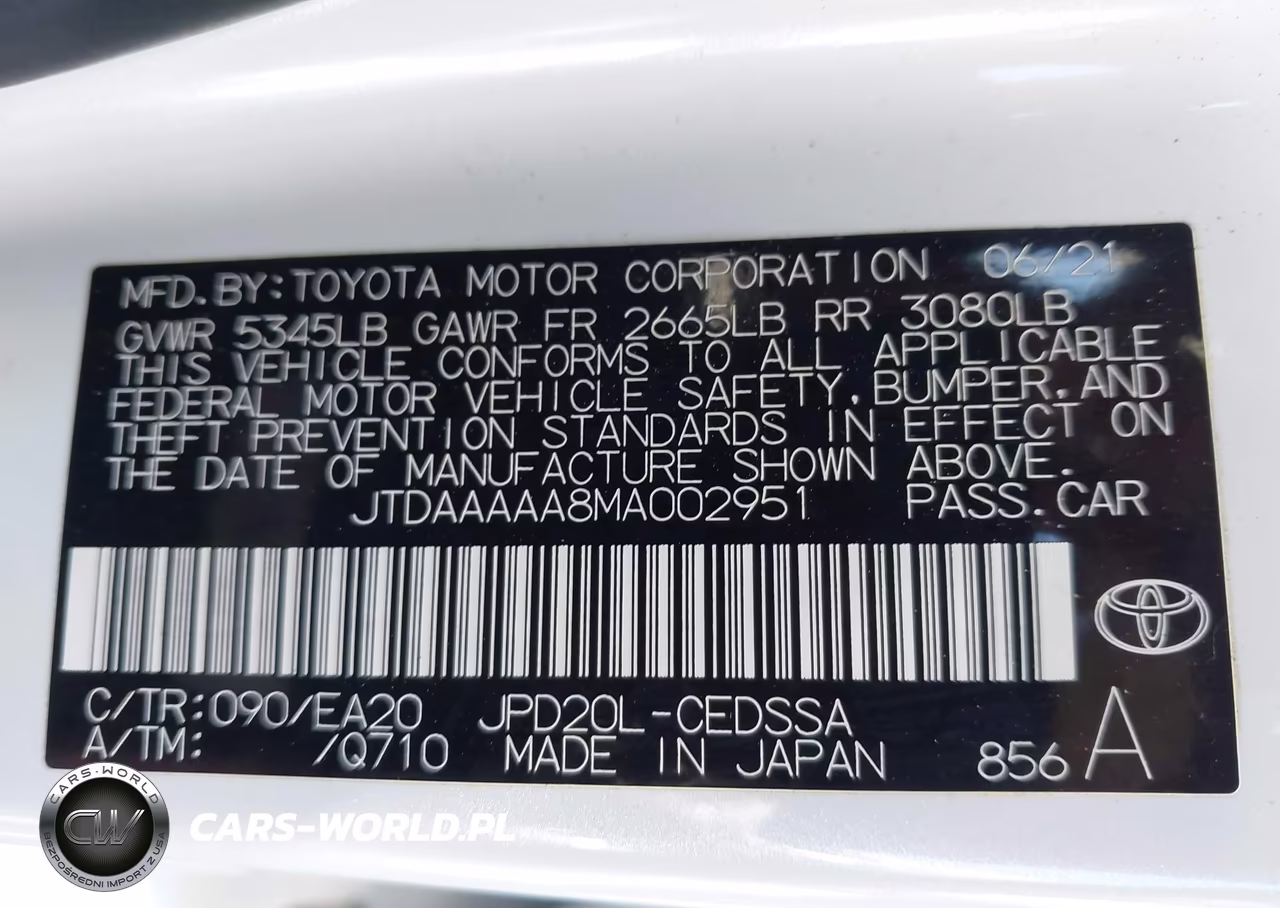 2021 Toyota Mirai Xle VIN:JTDAAAAA8MA002951 - 9