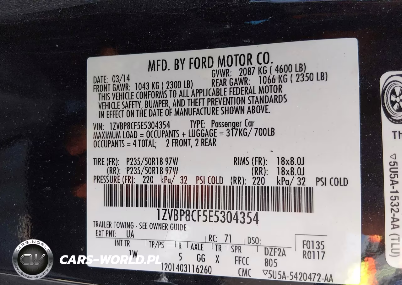 2014 Ford Mustang Gt VIN:1ZVBP8CF5E5304354 - 9