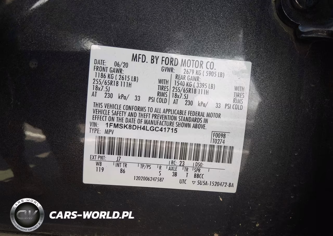 2020 Ford Explorer Xlt VIN:1FMSK8DH4LGC41715 - 9