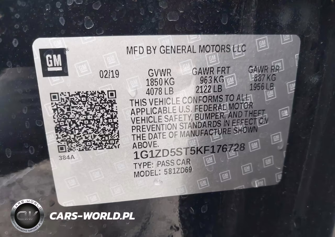 2019 Chevrolet Malibu Lt VIN:1G1ZD5ST5KF176728 - 9