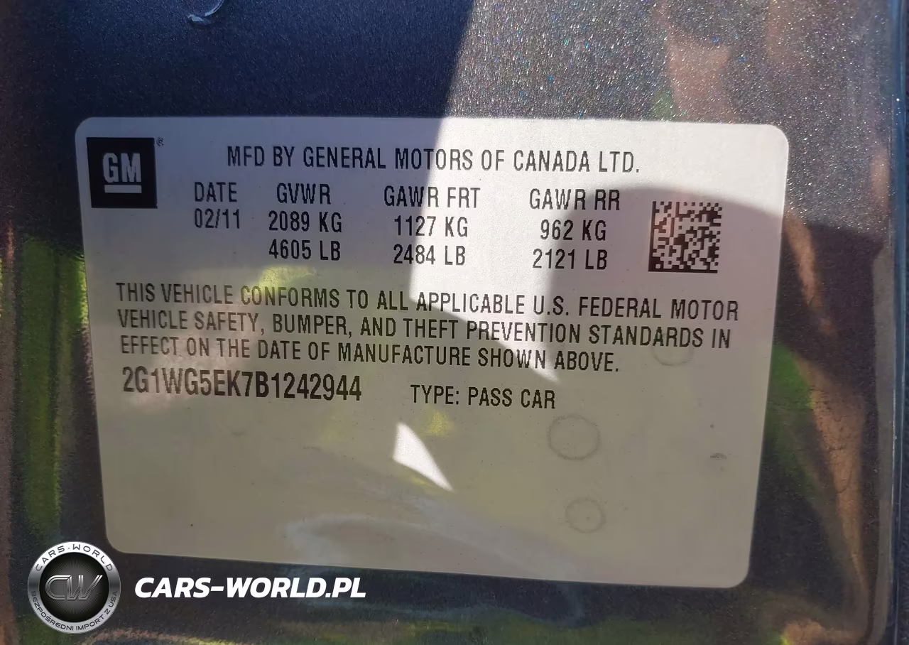 2011 Chevrolet Impala Lt VIN:2G1WG5EK7B1242944 - 9