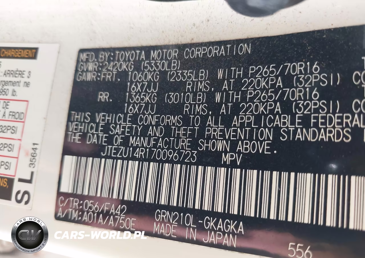 2007 Toyota 4Runner Sr5 V6 VIN:JTEZU14R170096723 - 9