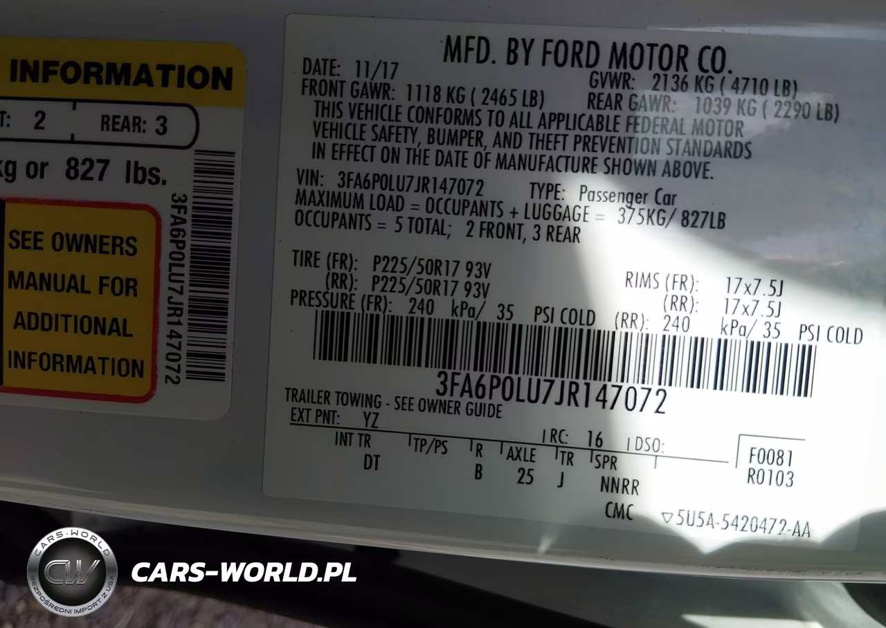 2018 Ford Fusion Hybrid Se VIN:3FA6P0LU7JR147072 - 9
