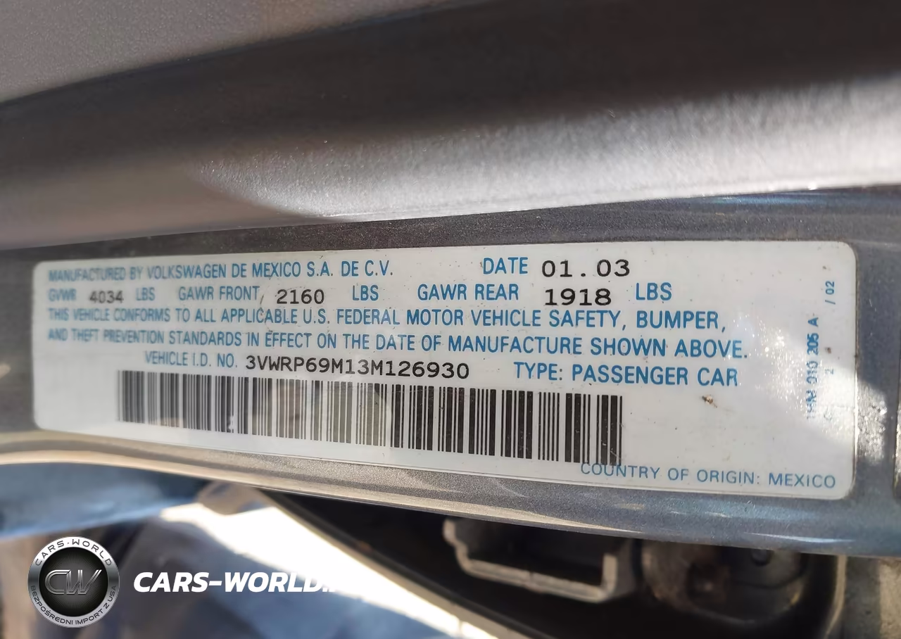 2003 Volkswagen Jetta Gl Tdi VIN:3VWRP69M13M126930 - 9
