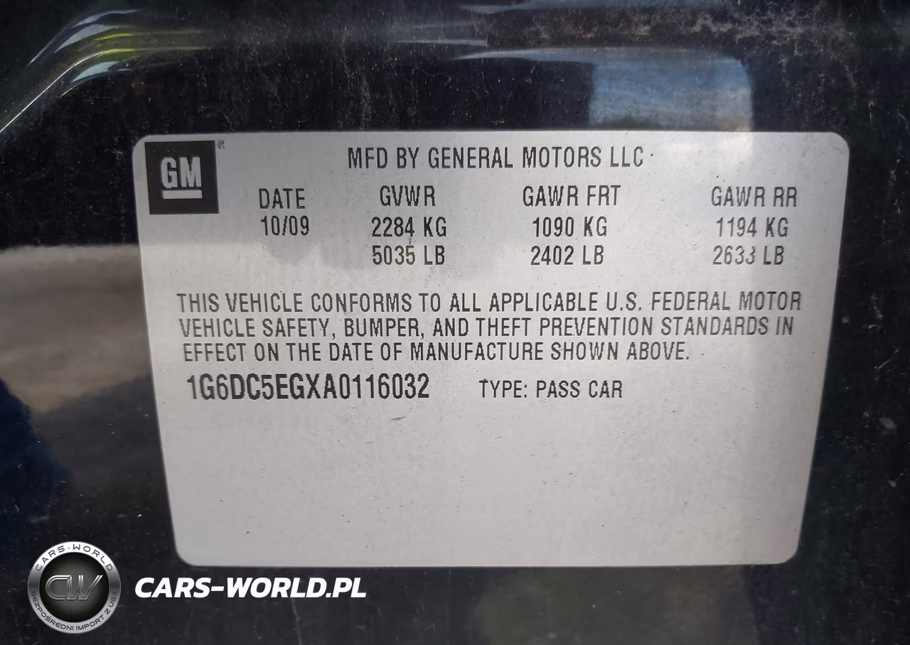 2010 Cadillac Cts VIN:1G6DC5EGXA0116032 - 9