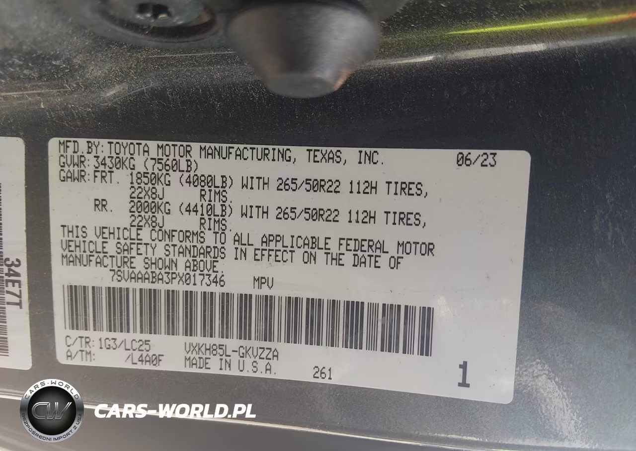 2023 Toyota Sequoia Capstone VIN:7SVAAABA3PX017346 - 9