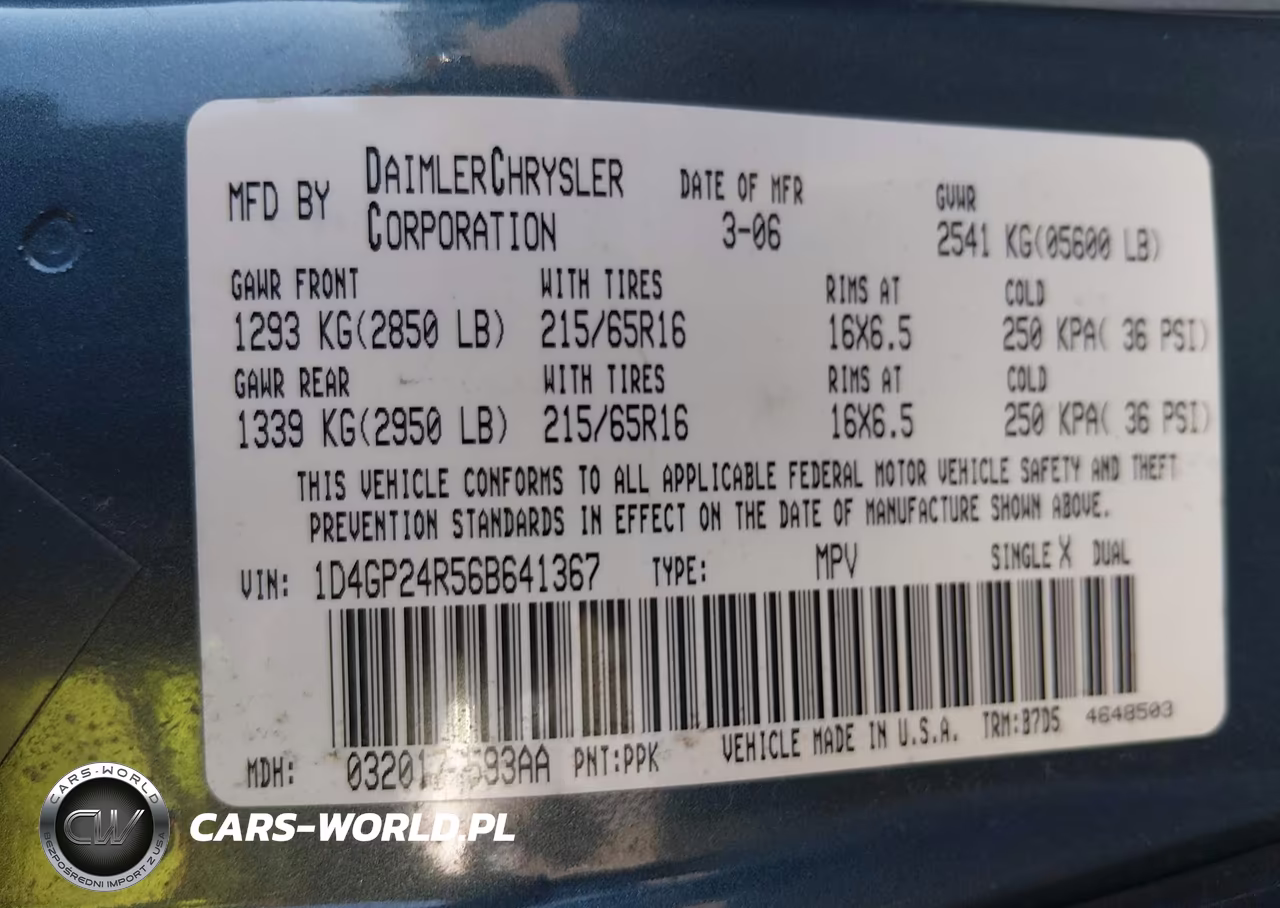 2006 Dodge Grand Caravan Se VIN:1D4GP24R56B641367 - 9