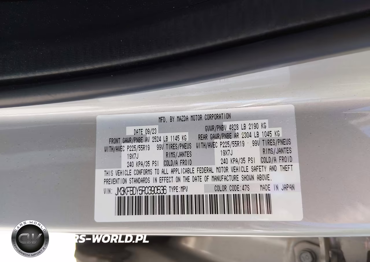 2024 Mazda Cx-5 2.5 Turbo Premium VIN:JM3KFBDY5R0390536 - 9