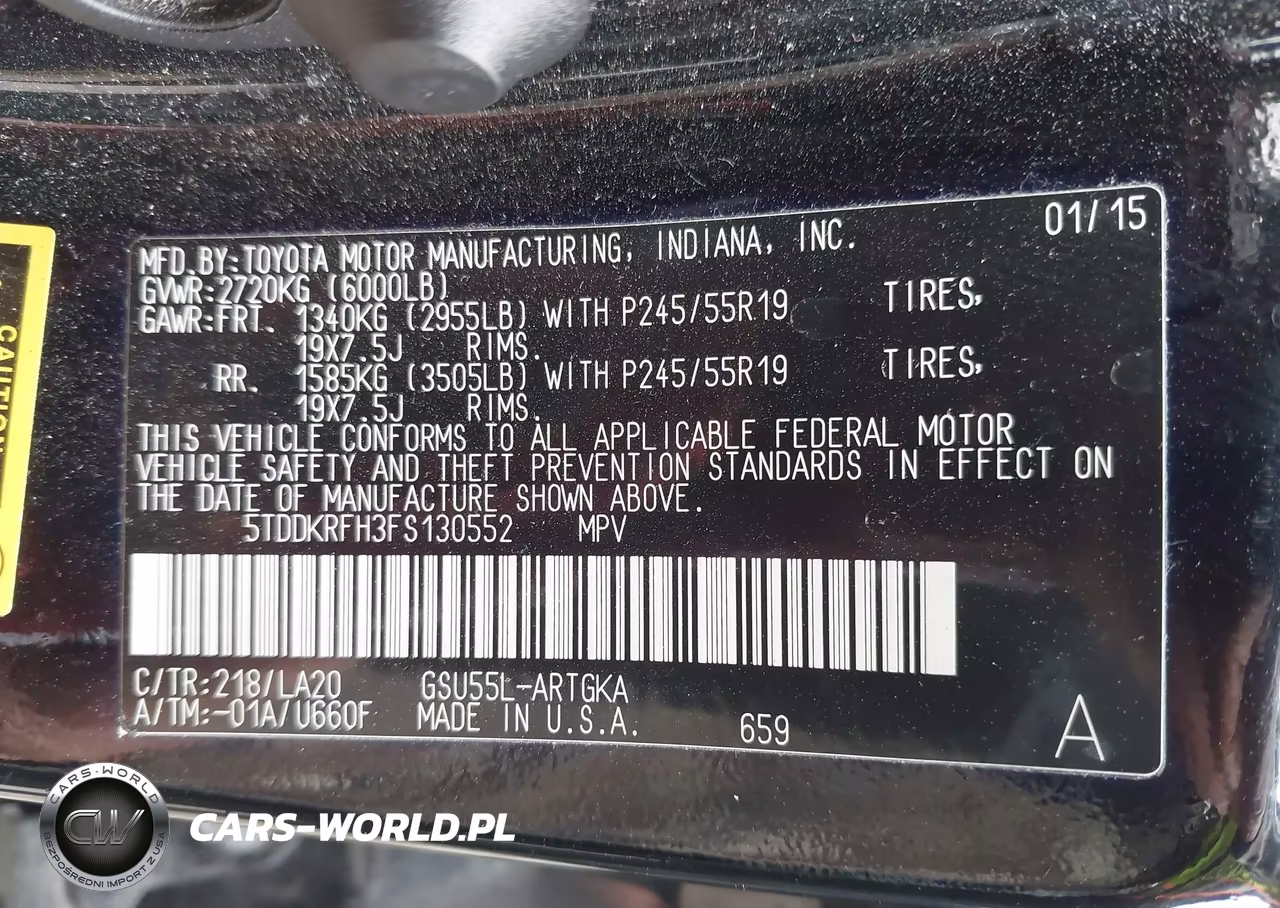 2015 Toyota Highlander Limited V6 VIN:5TDDKRFH3FS130552 - 9