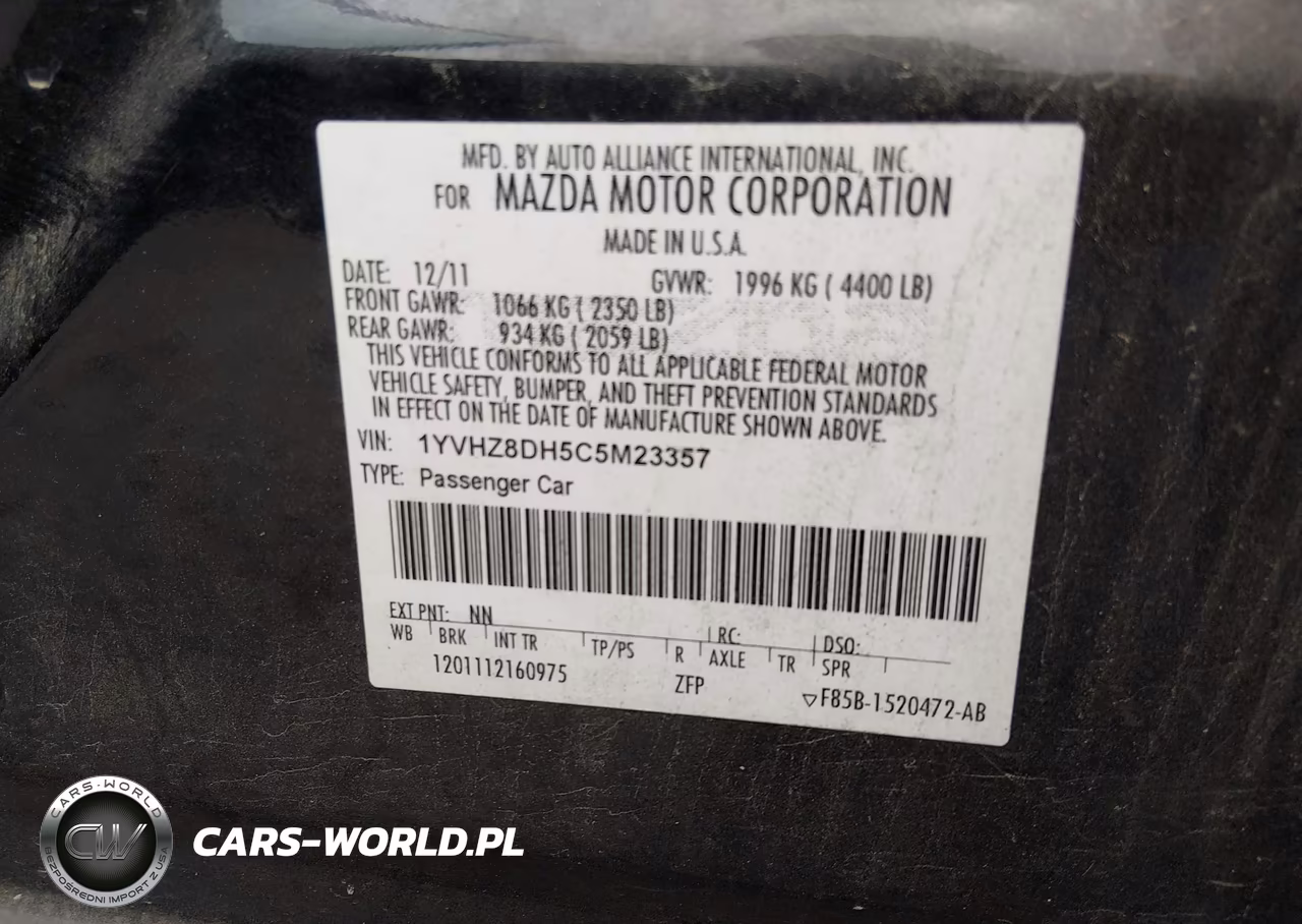 2012 Mazda Mazda6 I Touring VIN:1YVHZ8DH5C5M23357 - 9