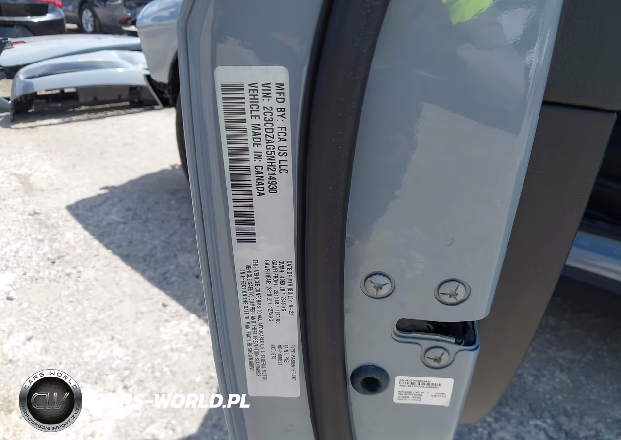 2022 Dodge Challenger Sxt VIN:2C3CDZAG5NH214930 - 9