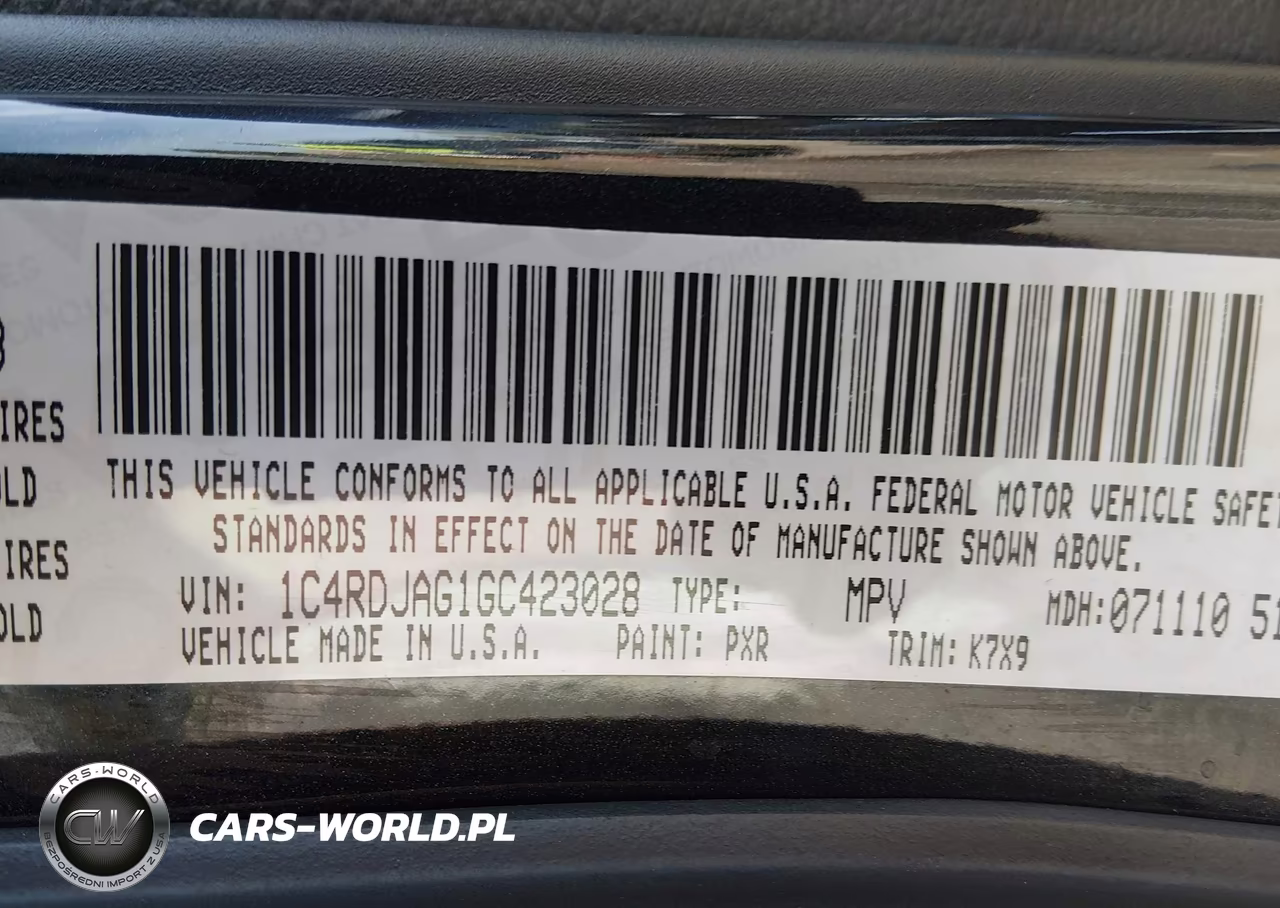 2016 Dodge Durango Sxt VIN:1C4RDJAG1GC423028 - 9