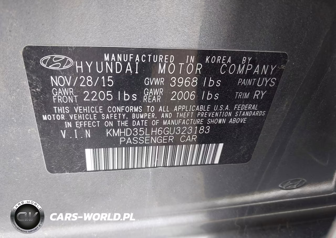 2016 Hyundai Elantra Gt VIN:KMHD35LH6GU323183 - 9