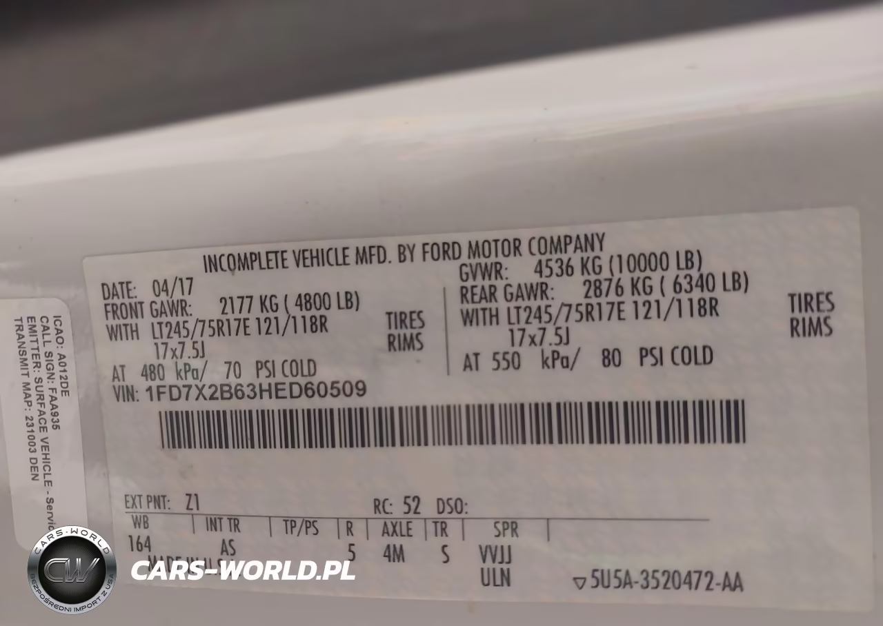 2017 Ford F-250 Xl VIN:1FD7X2B63HED60509 - 9