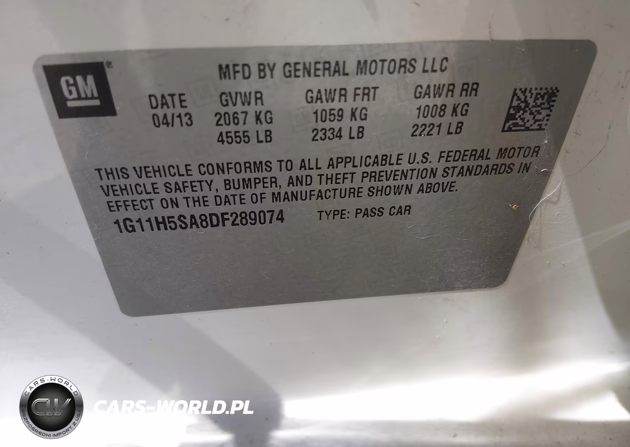 2013 Chevrolet Malibu 1Lz VIN:1G11H5SA8DF289074 - 9