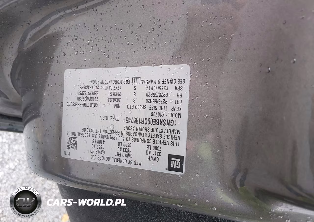 2012 Chevrolet Tahoe Lt VIN:1GNSKBE09CR185745 - 9