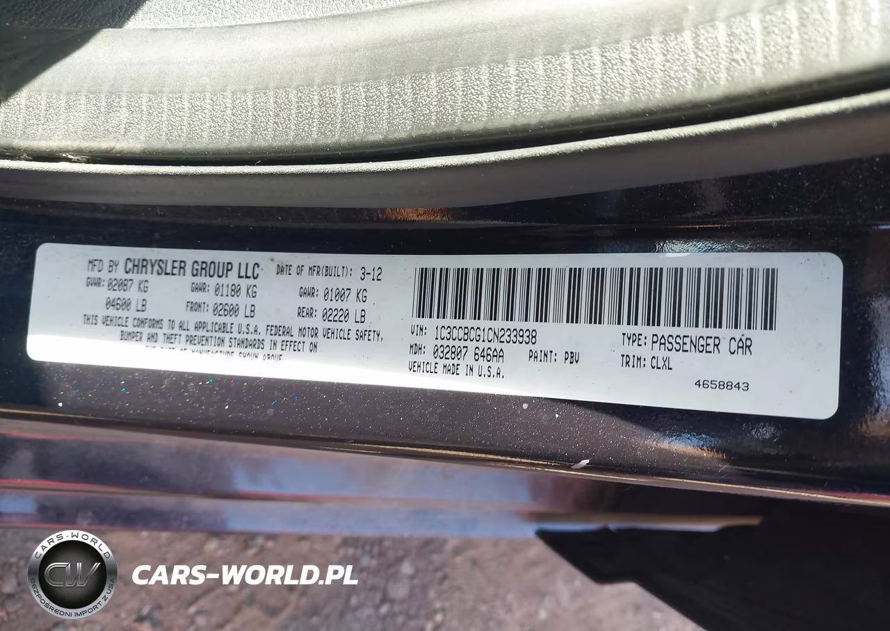 2012 Chrysler 200 Limited VIN:1C3CCBCG1CN233938 - 9